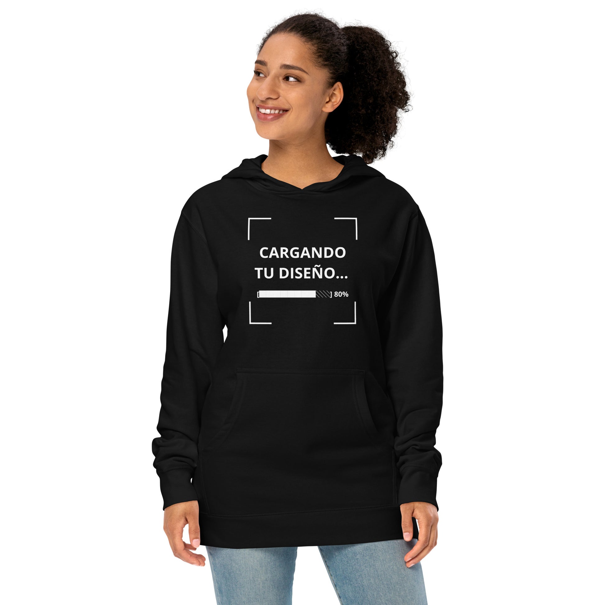 uniformes empresariales personalizados - sudadera negra de peso medio en Guatemala