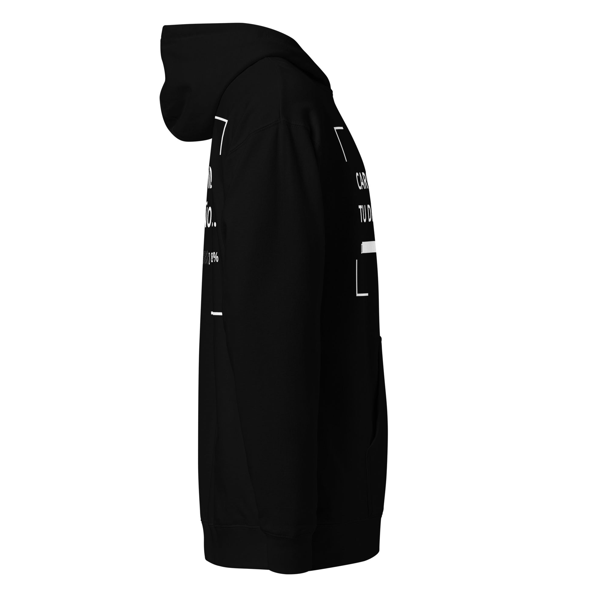 sudadera unisex negra de algodón de peso medio para uniformes corporativos