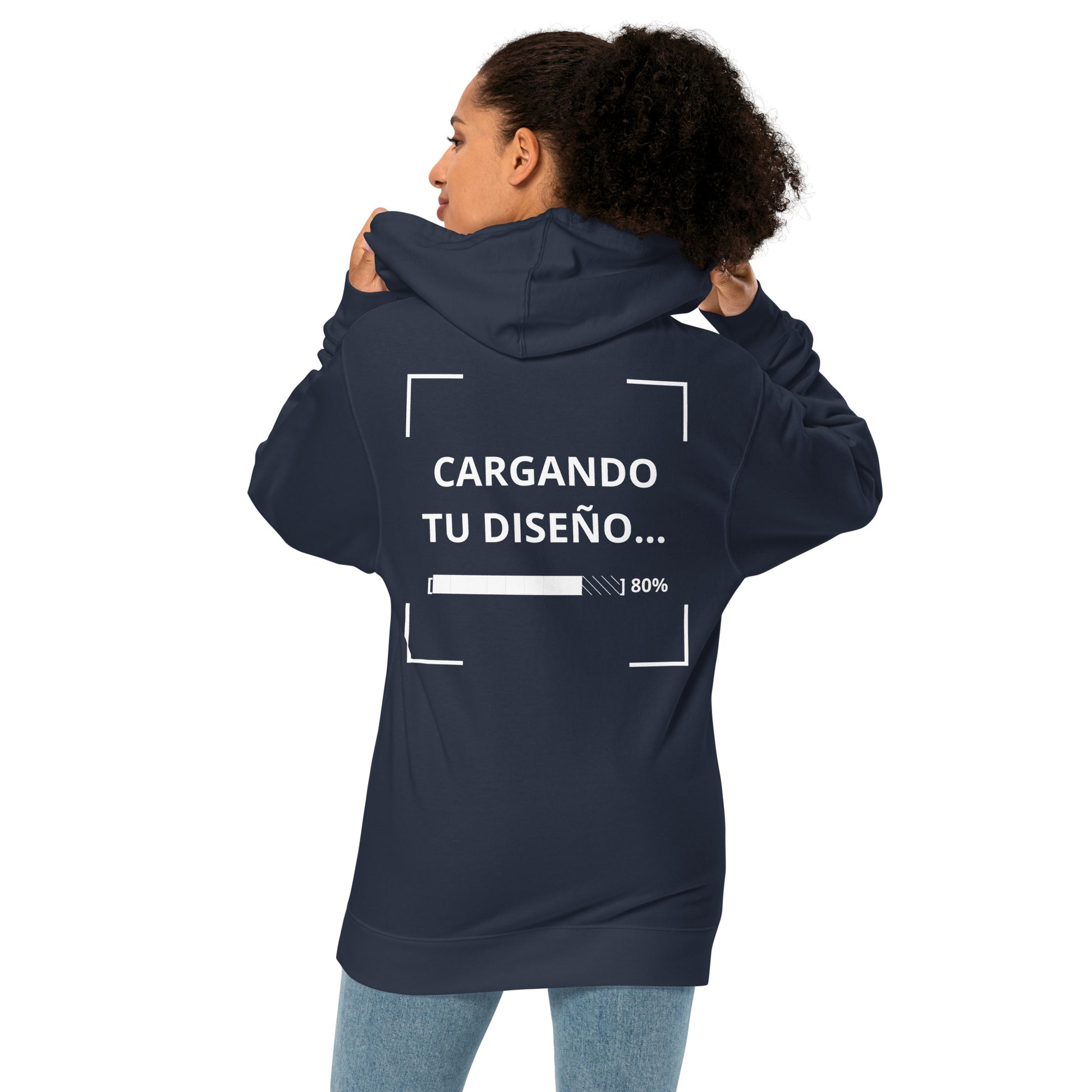 ropa personalizada para empresas en Guatemala - sudadera azul marino unisex de peso medio