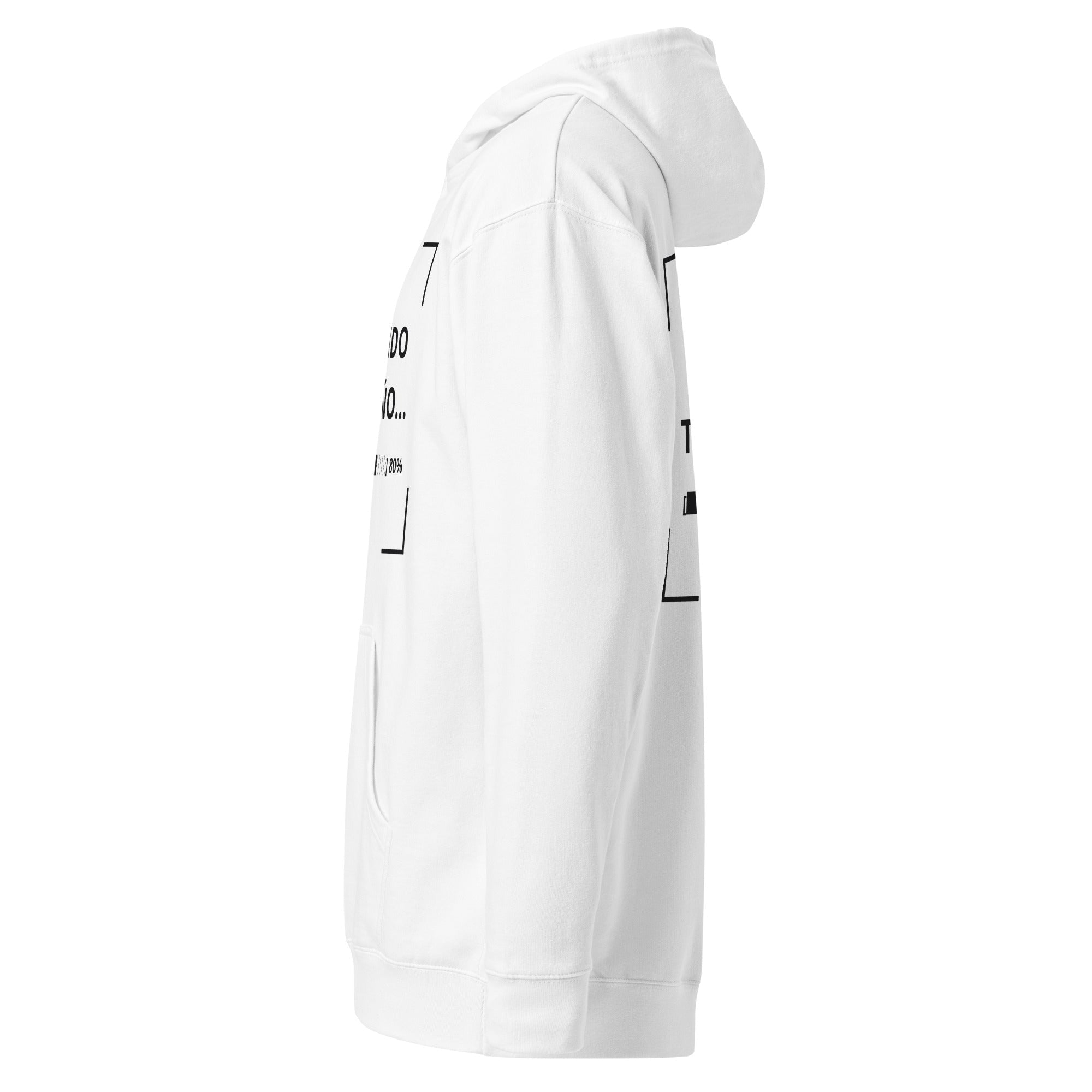 sudadera unisex blanca de algodón de peso medio para uniformes corporativos
