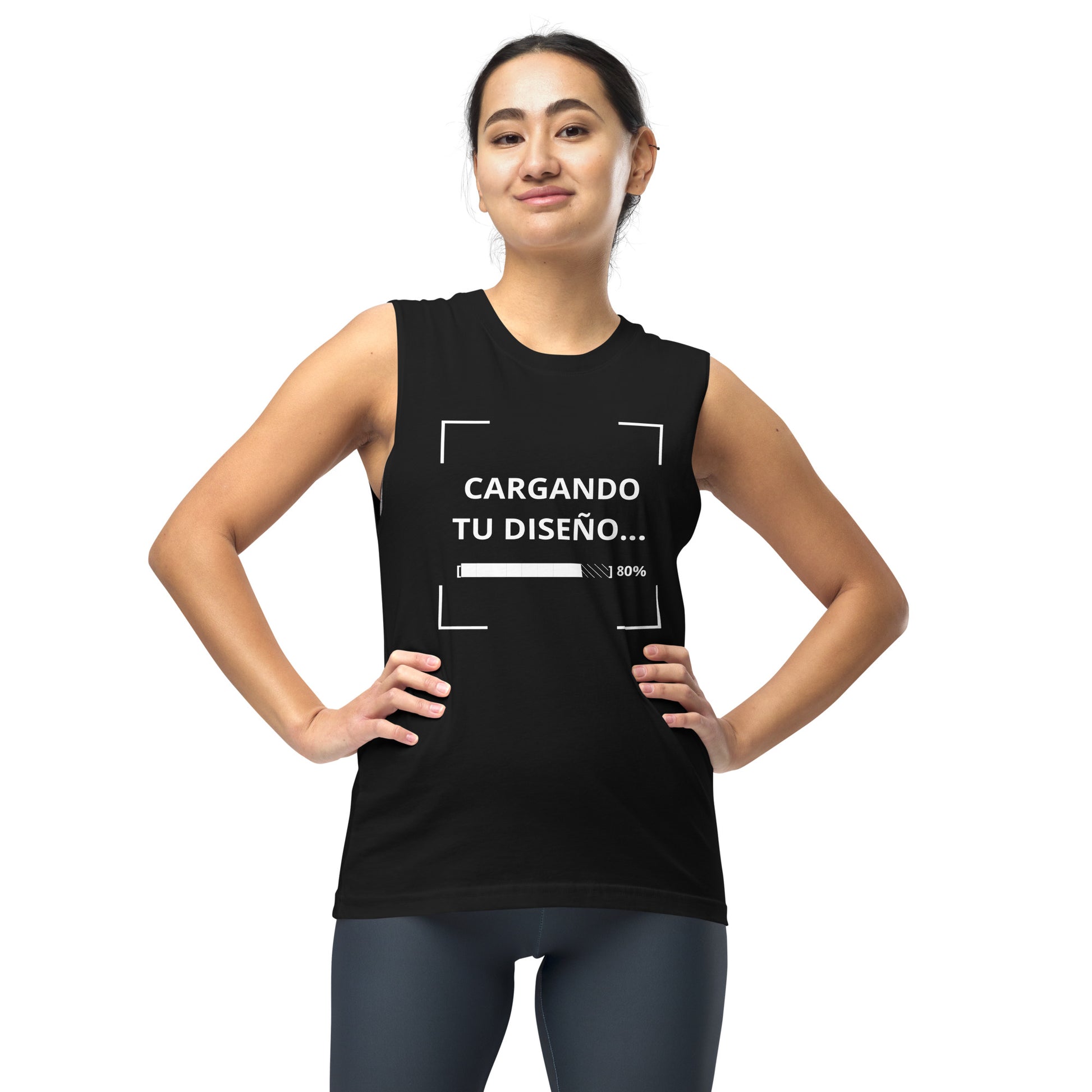 camiseta sin mangas negra personalizada con logo para empresas en Guatemala