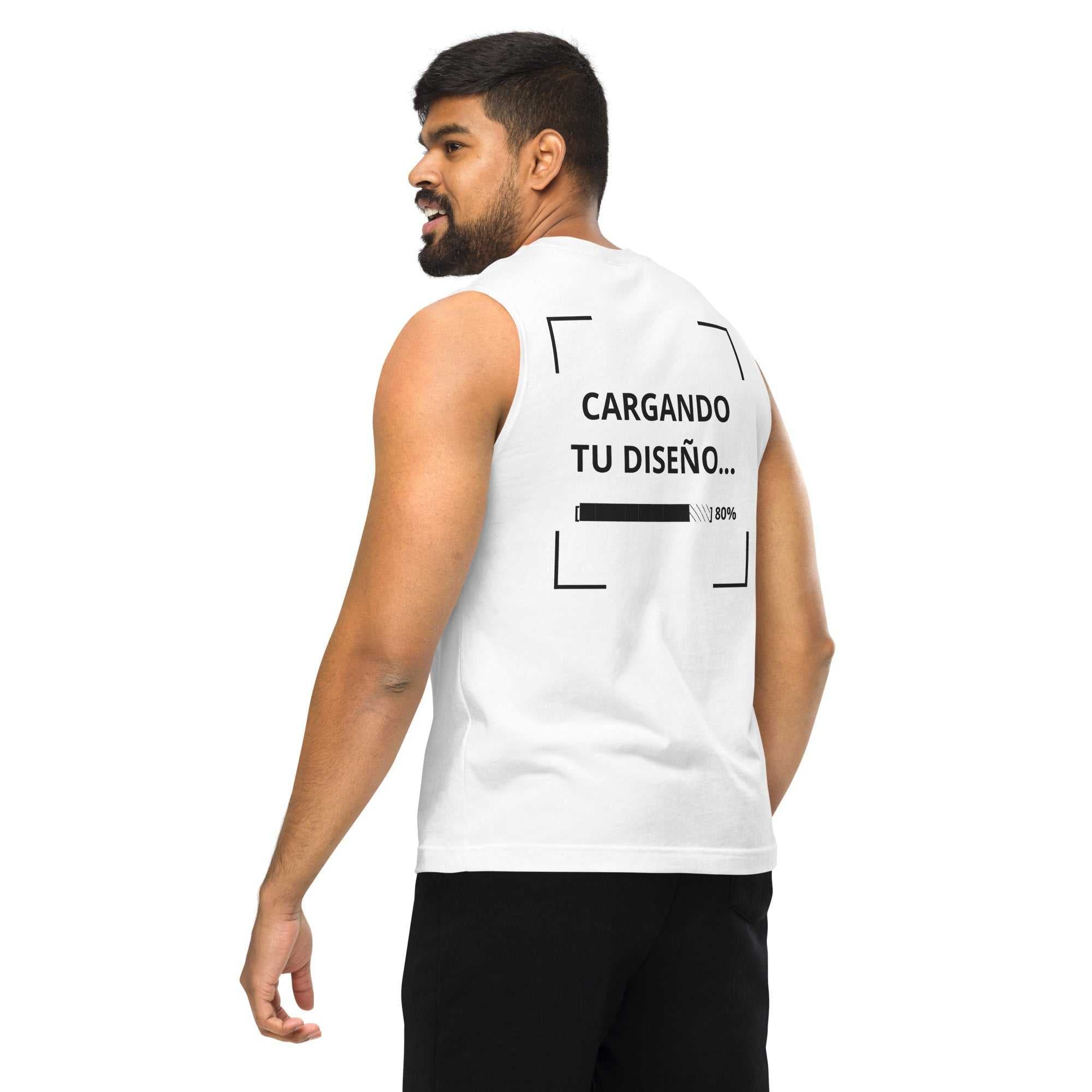 camiseta sin mangas blanca personalizada con logo para empresas en Guatemala