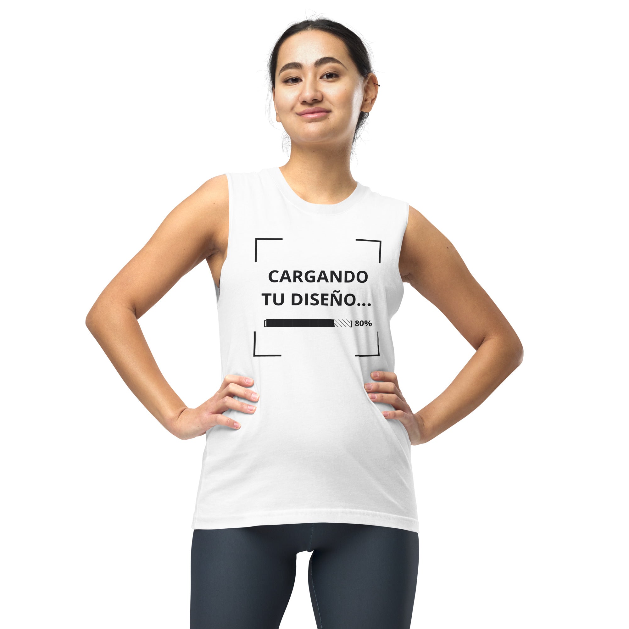 camiseta sin mangas blanca personalizada con logo para empresas en Guatemala