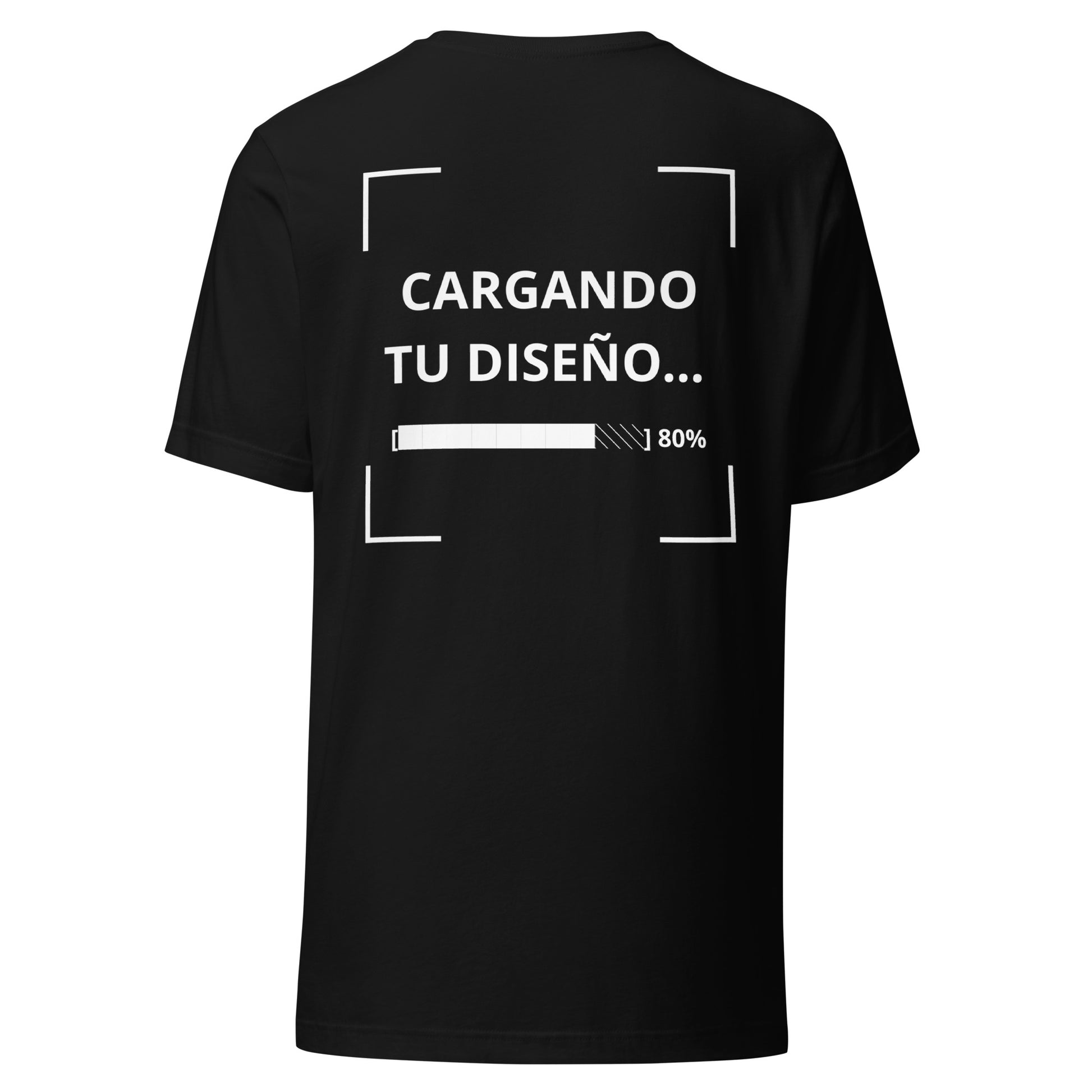 camiseta unisex negra de algodón para uniformes corporativos