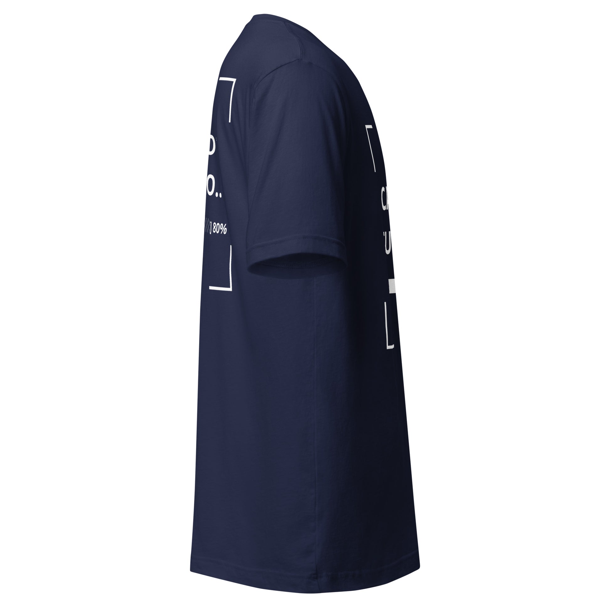 camiseta unisex azul marino de algodón para uniformes corporativos