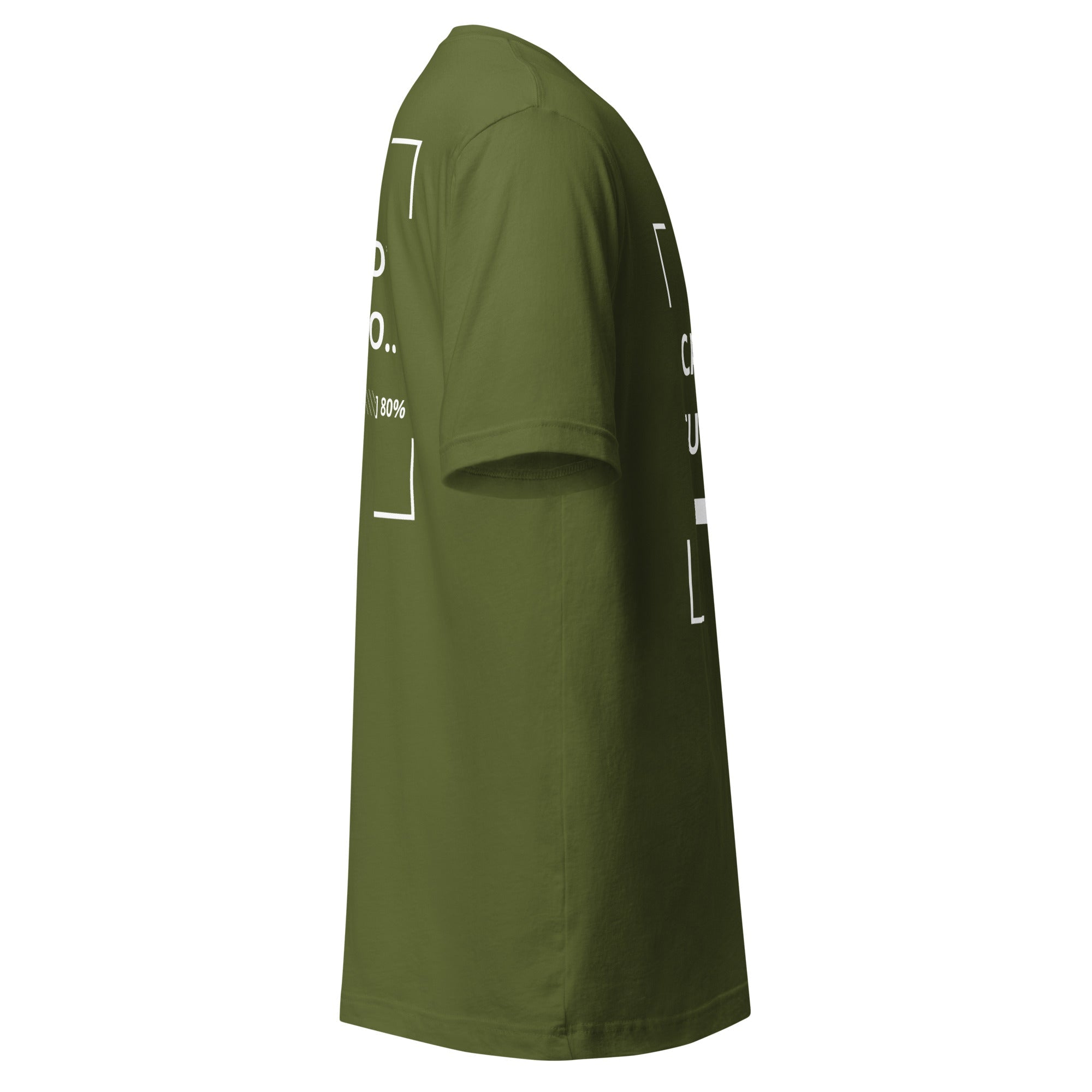 camiseta unisex verde olivo de algodón para uniformes corporativos